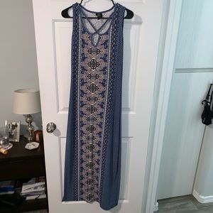 Derek Heart Patterned Maxi Dress